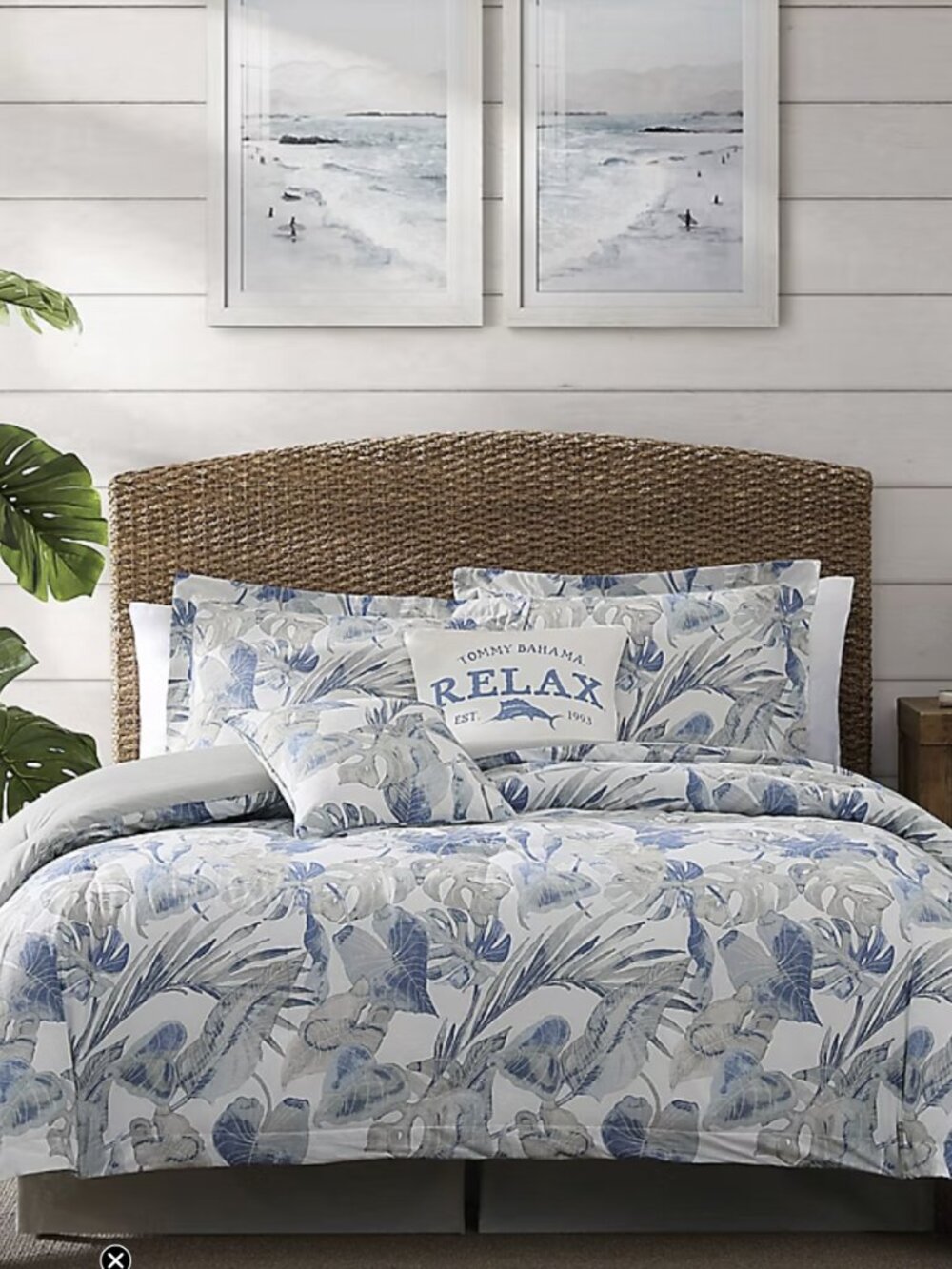Tommy Bahama Raw Coast 3-Piece Full/Queen Duvet Cover Set